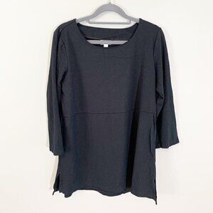 J. Jill ponte tunic black elbow sleeves‎ tunic length stretch top - Size Medium